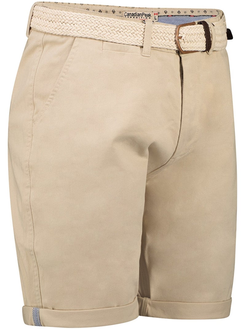 Bermudas chino com cinto plageak – canadian peak Branco sujo - Kiabi