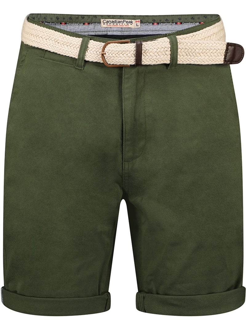 Bermudas chino com cinto plageak – canadian peak Cáqui - Kiabi