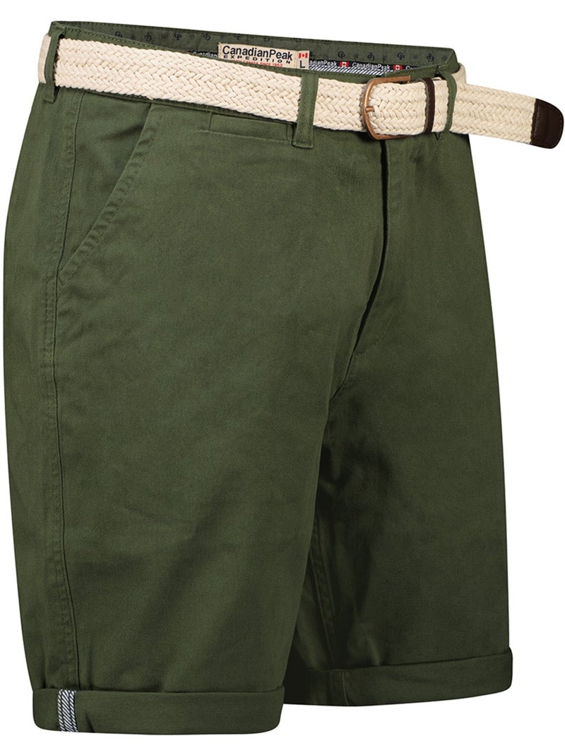 Bermudas chino com cinto plageak – canadian peak Cáqui - Kiabi