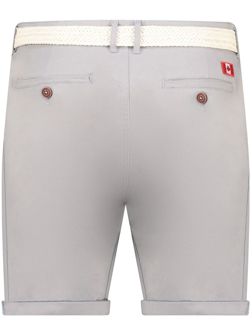 Bermudas chino com cinto plageak – canadian peak Cinza claro - Kiabi
