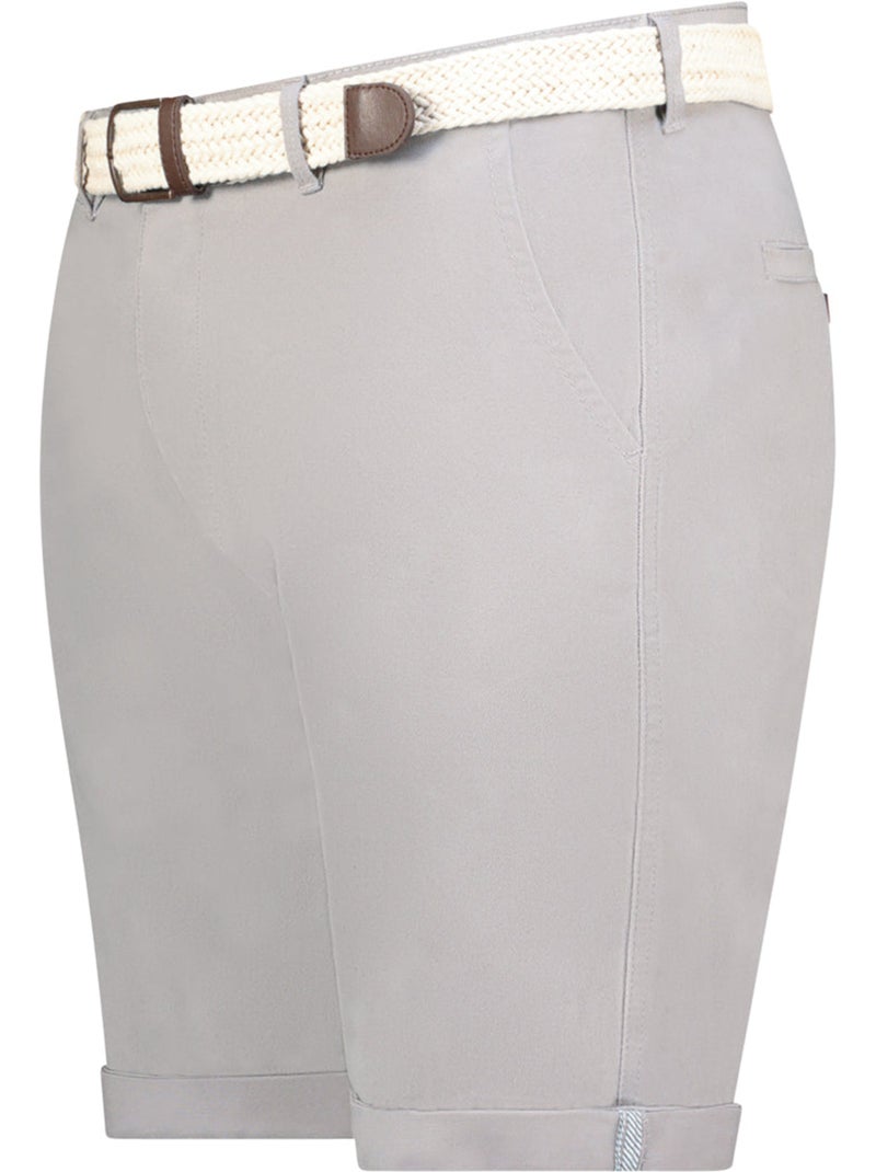 Bermudas chino com cinto plageak – canadian peak Cinza claro - Kiabi