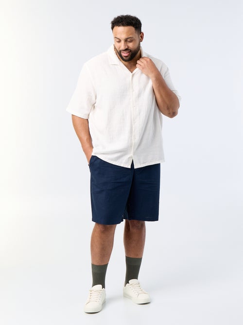 Bermudas chino com cordões de ajuste - Kiabi