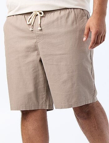 Bermudas chino com cordões de ajuste