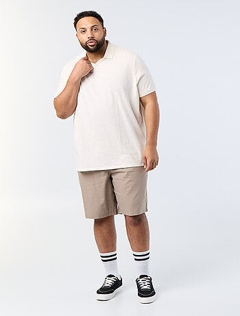Bermudas chino com cordões de ajuste