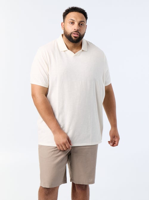 Bermudas chino com cordões de ajuste - Kiabi