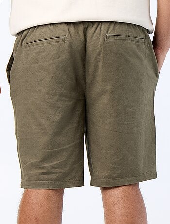 Bermudas chino com cordões de ajuste