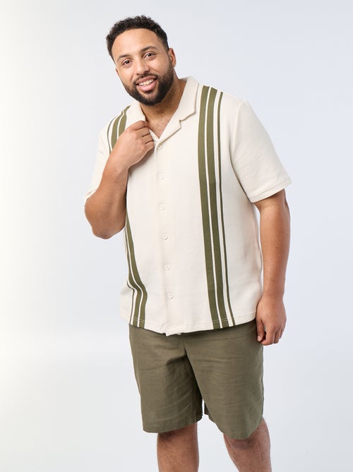 Bermudas chino com cordões de ajuste - Kiabi