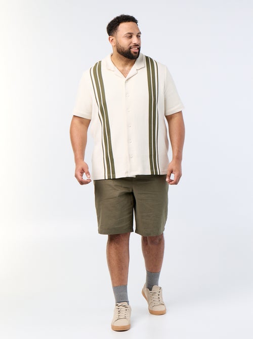 Bermudas chino com cordões de ajuste - Kiabi