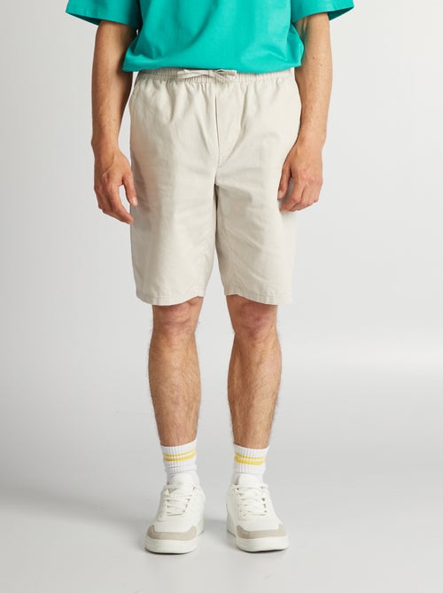 Bermudas chino com cós elástico - Kiabi