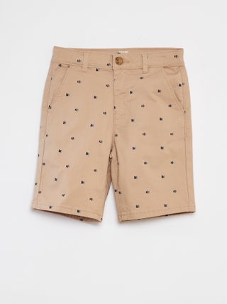 Bermudas chino com estampado
