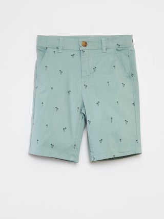 Bermudas chino com estampado