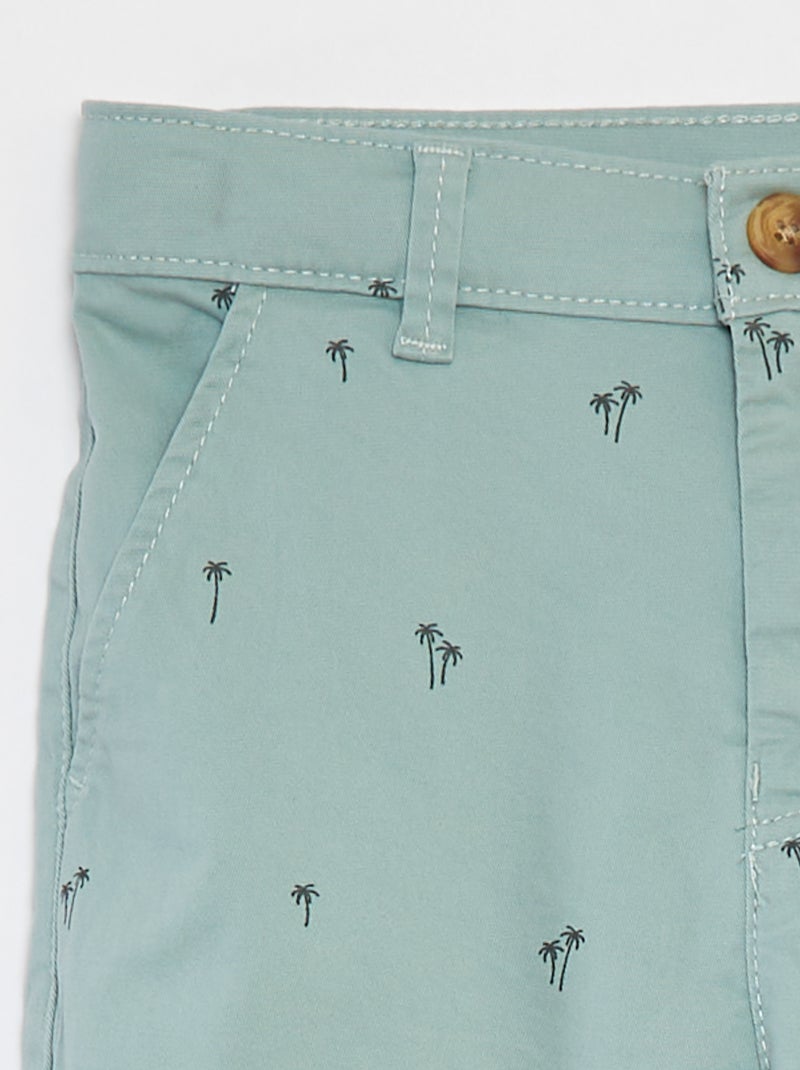 Bermudas chino com estampado CAQUI - Kiabi