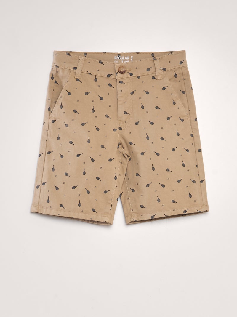 Bermudas chino corte a direito BEGE - Kiabi