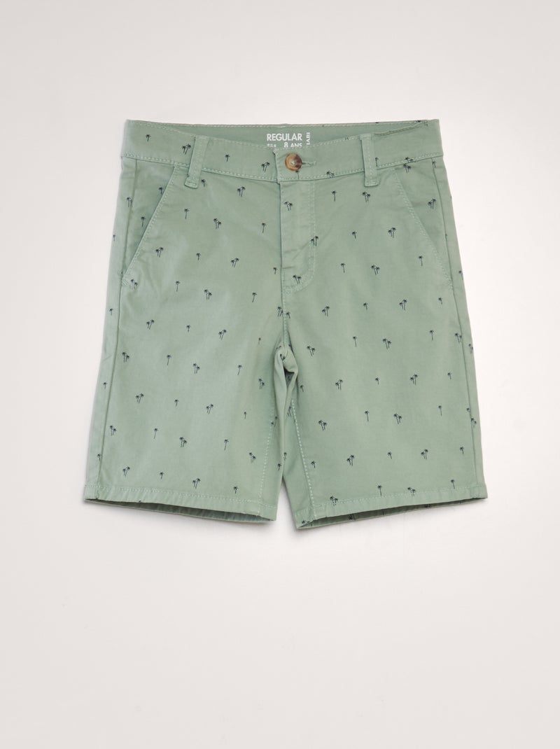 Bermudas chino corte a direito VERDE - Kiabi