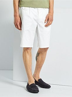 Bermudas chino de algodão tecido - Kiabi