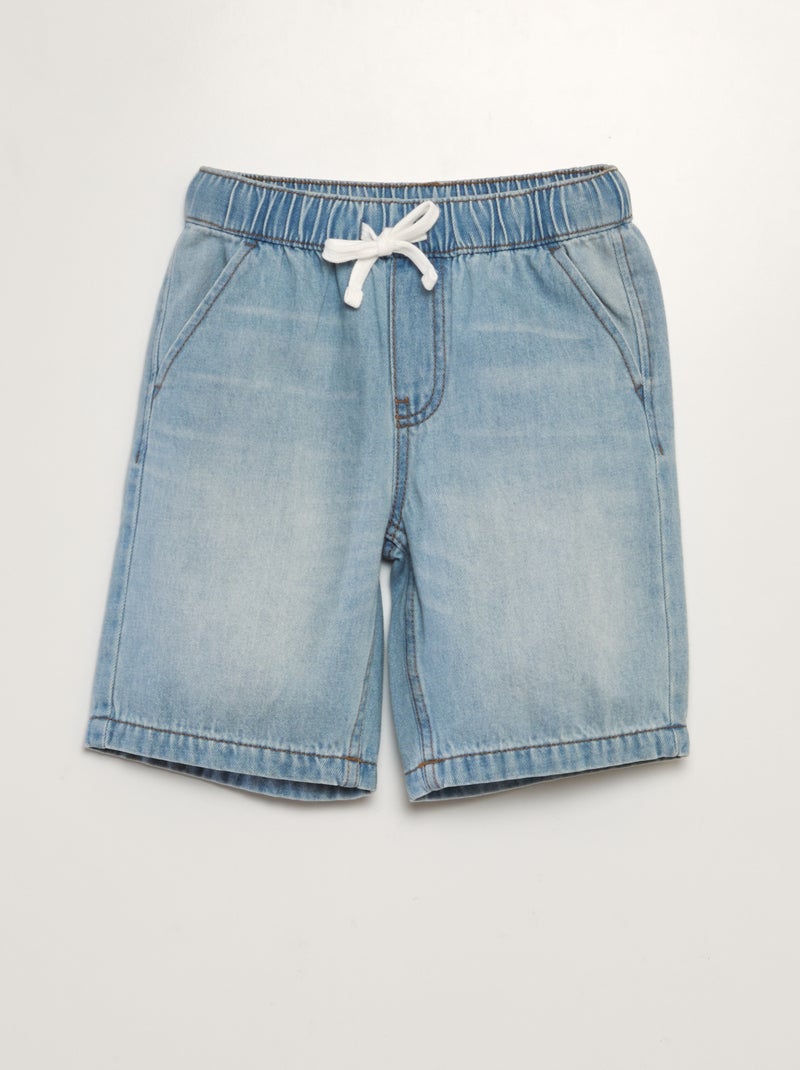Bermudas chino de ganga AZUL - Kiabi