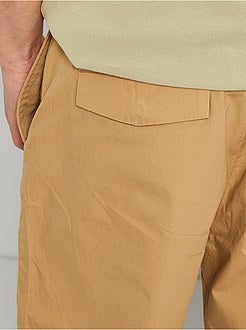 Bermudas chino de popelina - Kiabi