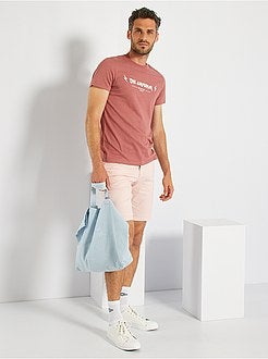 Bermudas chino e cinto - Kiabi