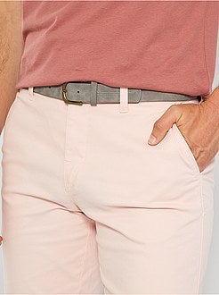 Bermudas chino e cinto - Kiabi