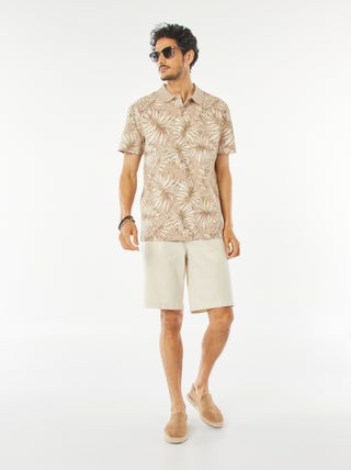 Bermudas chino em linho misturado