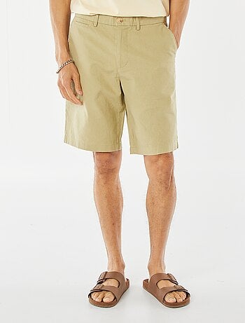 Bermudas chino em linho misturado