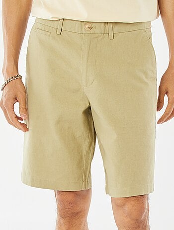 Bermudas chino em linho misturado
