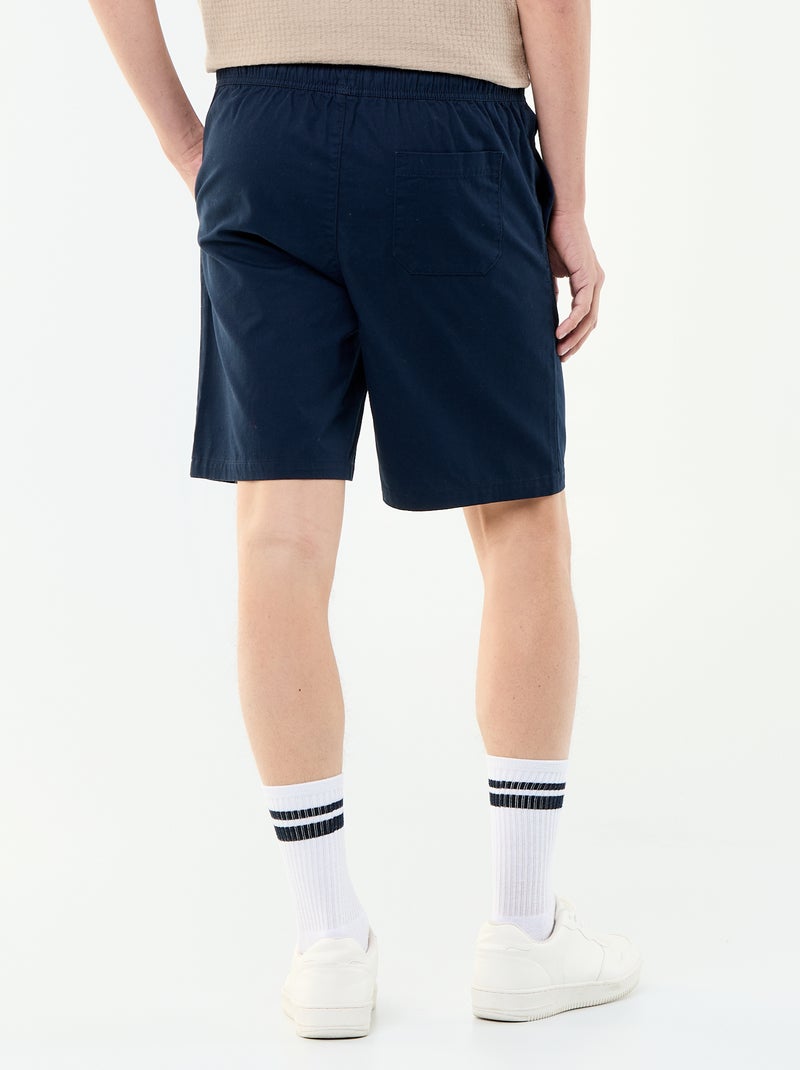 Bermudas chino em sarja Azul - Kiabi