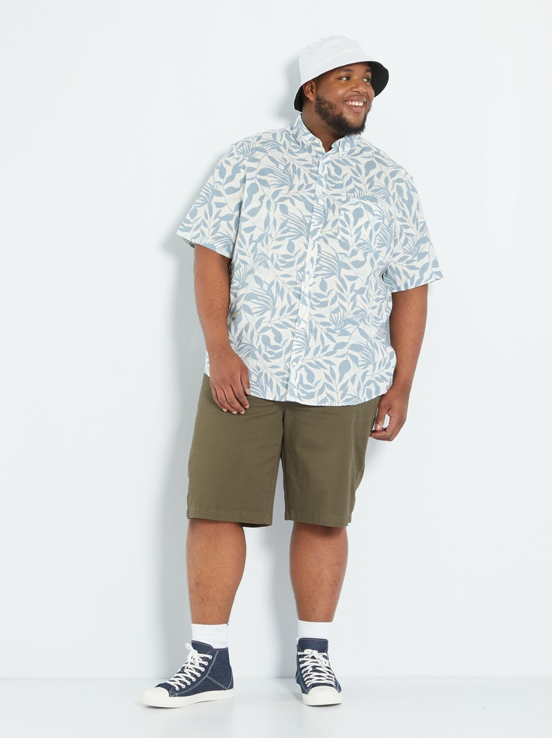 Bermudas chino em sarja de algodão CAQUI - Kiabi