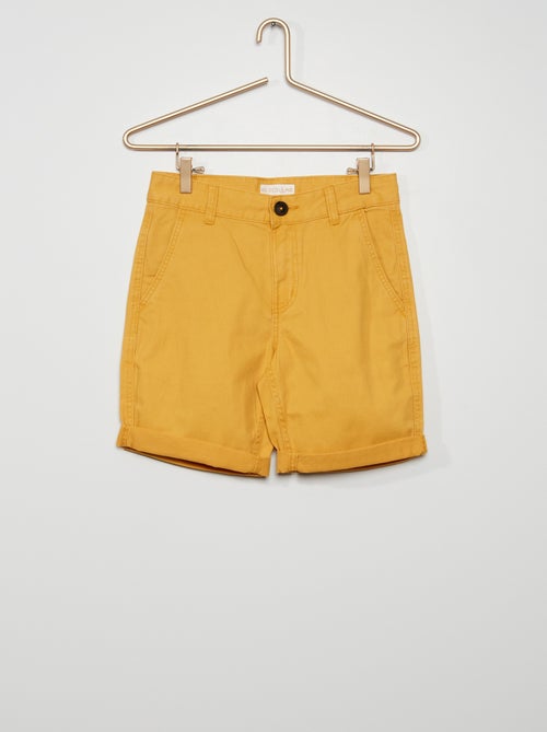 Bermudas chino em sarja de puro algodão - Kiabi