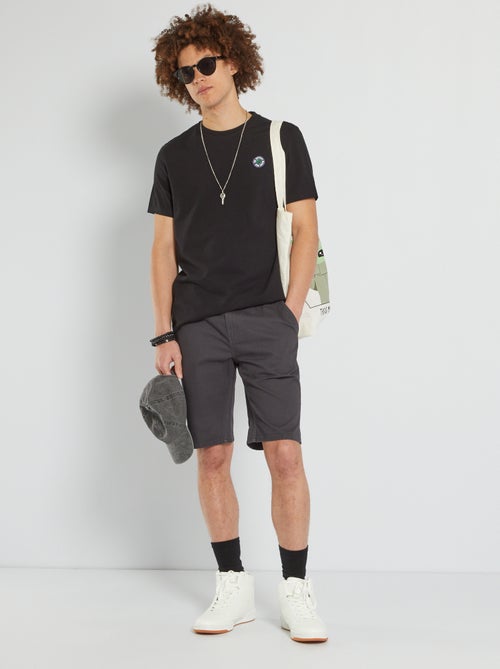 Bermudas chino em sarja de puro algodão - Kiabi
