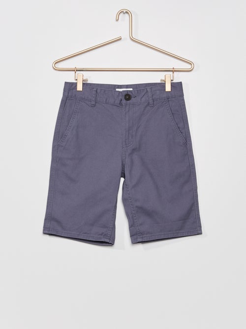 Bermudas chino em sarja de puro algodão - Kiabi