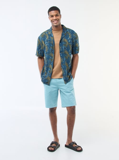 Bermudas chino em sarja lisa - Kiabi