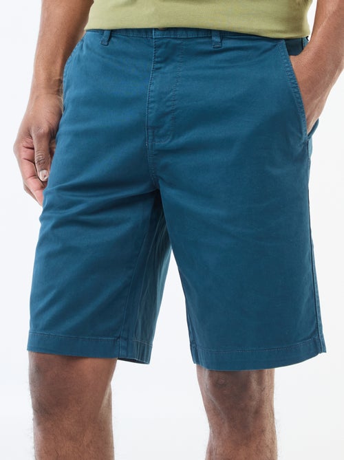 Bermudas chino em sarja lisa - Kiabi
