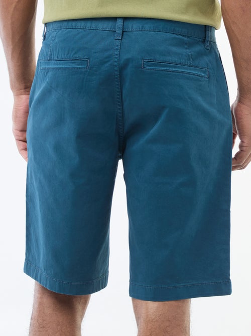 Bermudas chino em sarja lisa - Kiabi