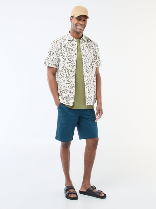 Bermudas chino em sarja lisa - Kiabi