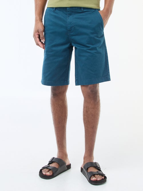 Bermudas chino em sarja lisa - Kiabi