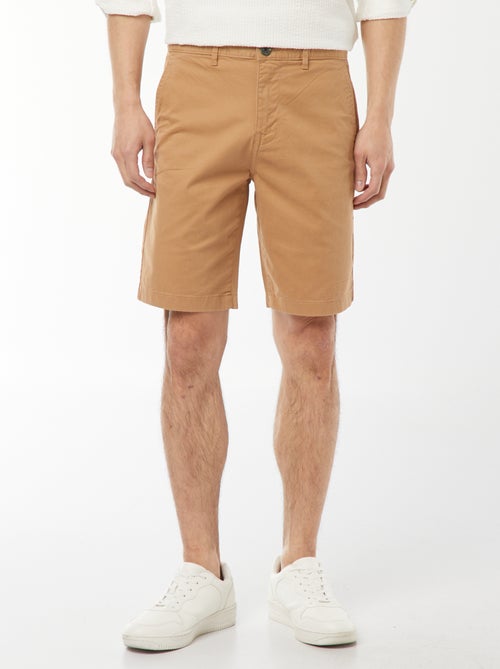 Bermudas chino em sarja lisa - Kiabi Bermudas chino em sarja lisa - Kiabi