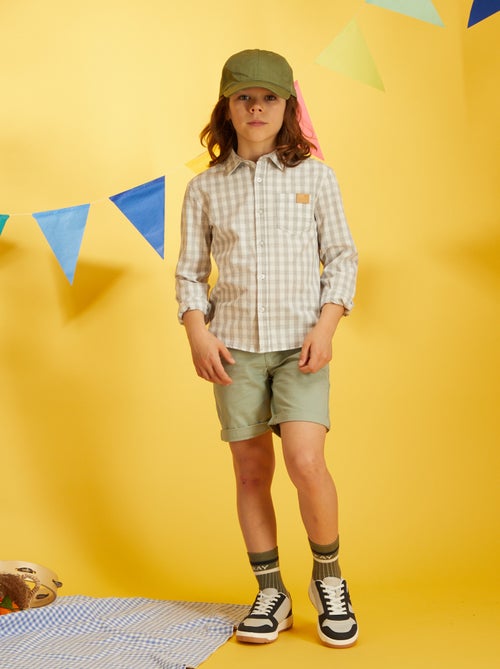 Bermudas chino em sarja - Kiabi