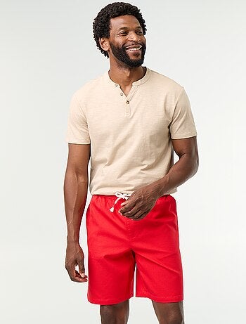 Bermudas chino em tecido dobby