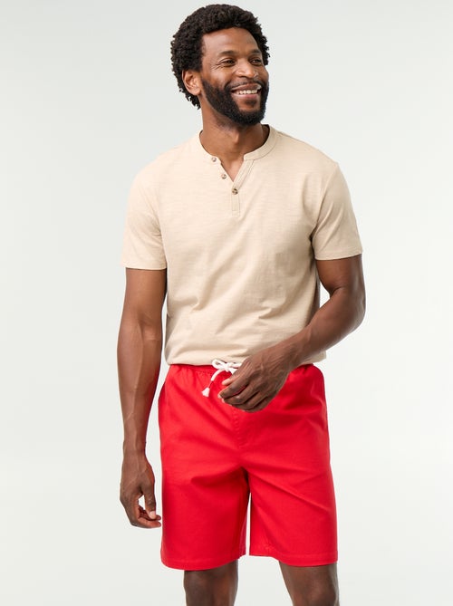 Bermudas chino em tecido dobby - Kiabi Bermudas chino em tecido dobby - Kiabi