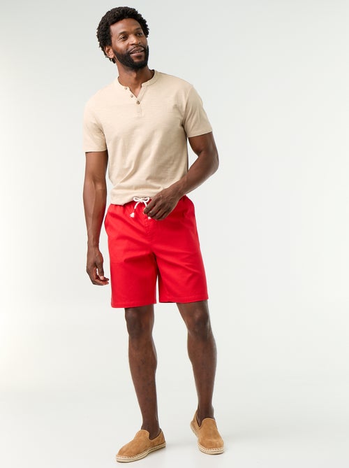Bermudas chino em tecido dobby - Kiabi Bermudas chino em tecido dobby - Kiabi