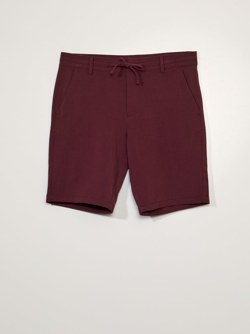 Bermudas chino leves Bordô escuro - Kiabi