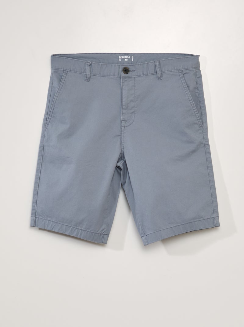 Bermudas chino lisas AZUL - Kiabi