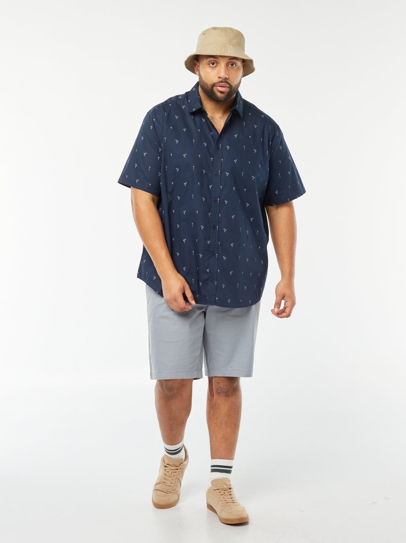 Bermudas chino lisas Azul - Kiabi