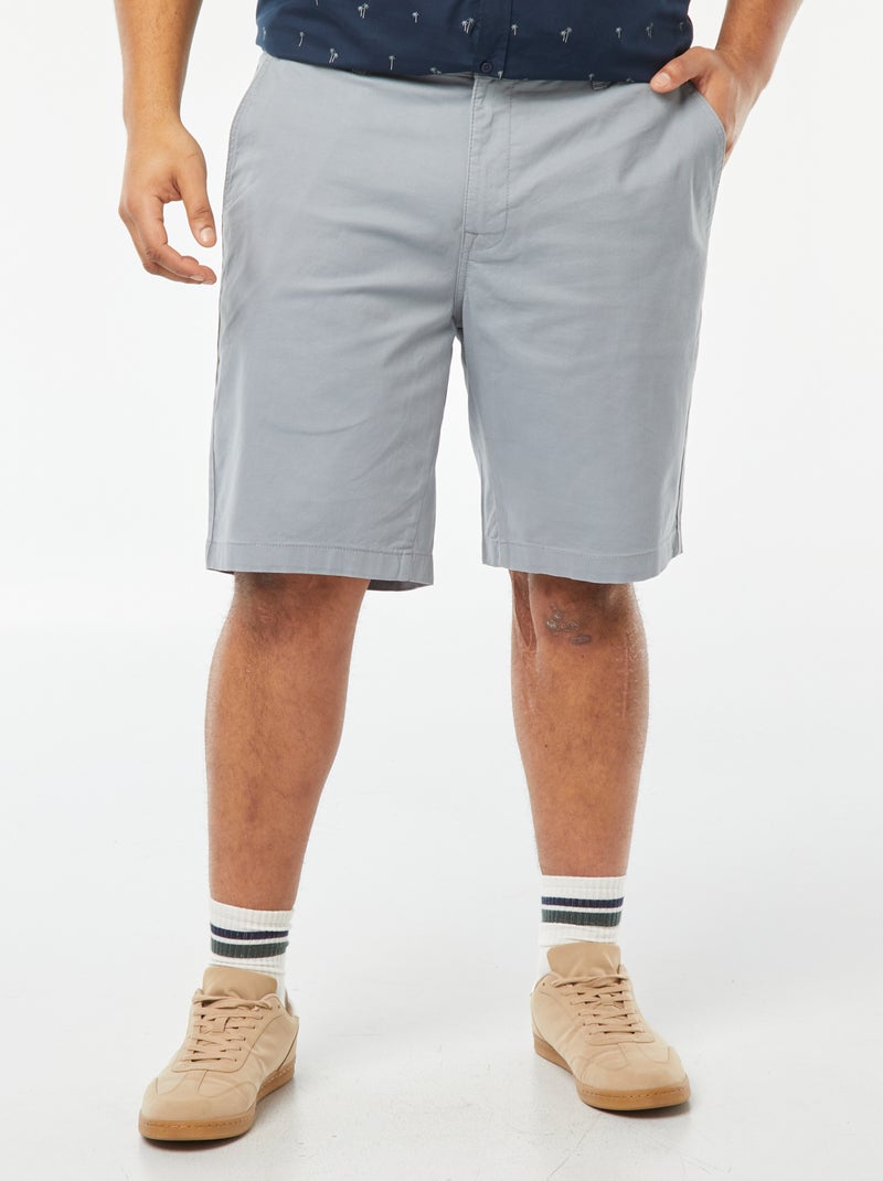 Bermudas chino lisas Azul - Kiabi