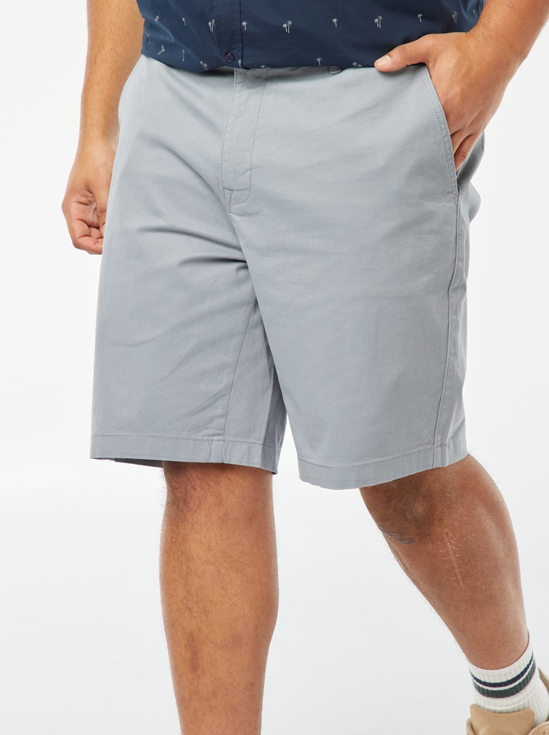 Bermudas chino lisas Azul - Kiabi