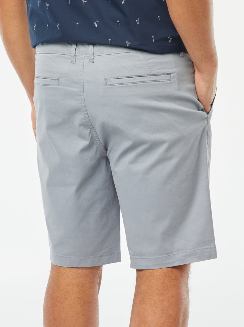 Bermudas chino lisas Azul - Kiabi