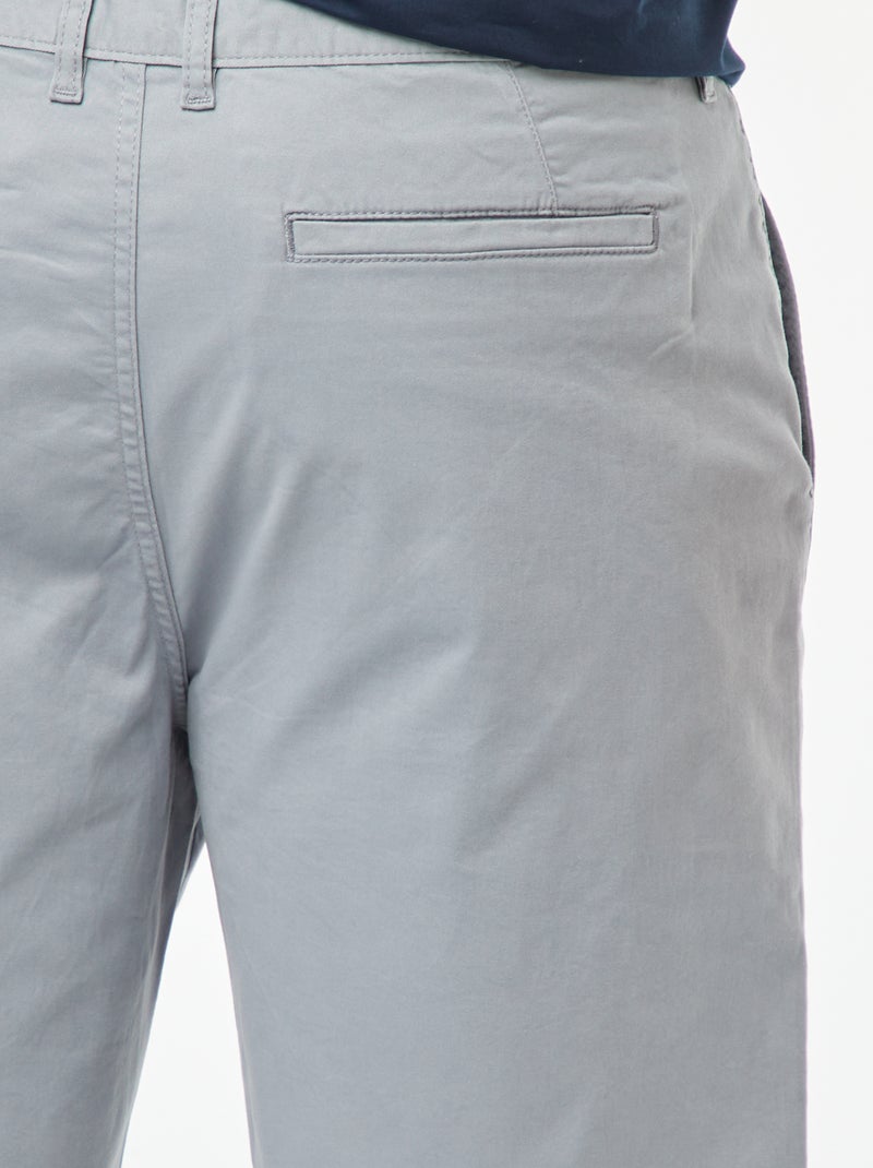 Bermudas chino lisas Azul - Kiabi