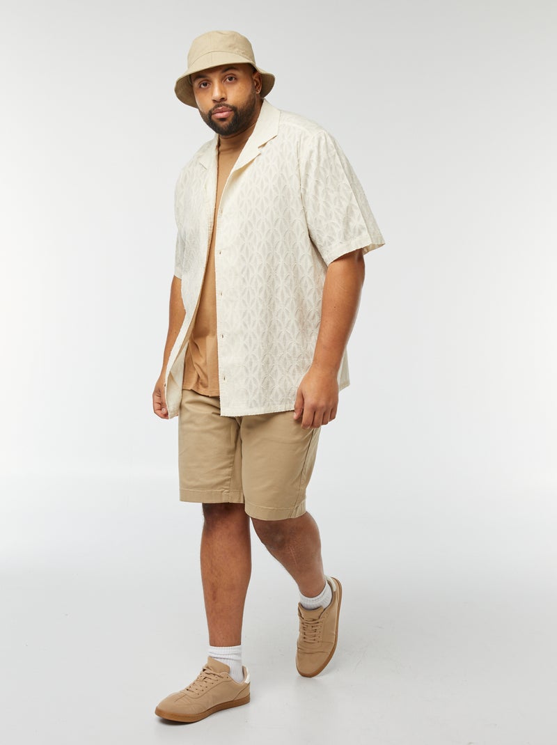 Bermudas chino lisas Bege - Kiabi