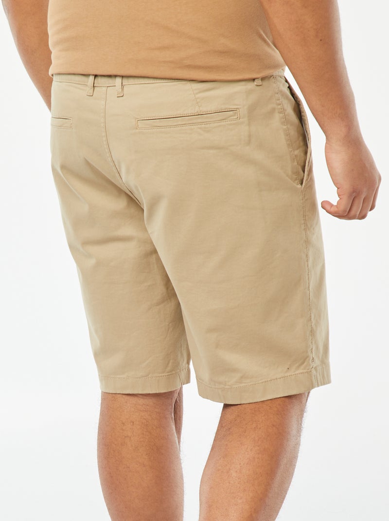 Bermudas chino lisas Bege - Kiabi
